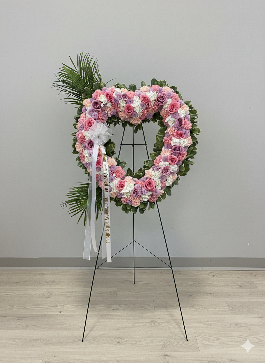 Pink/ purple Heart Stand